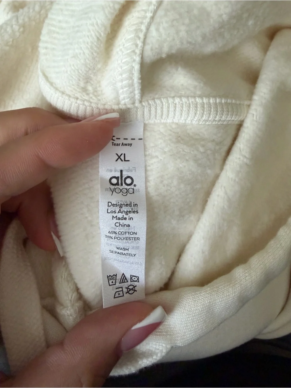 ALO Yoga Women Cream Pullover Hoodie